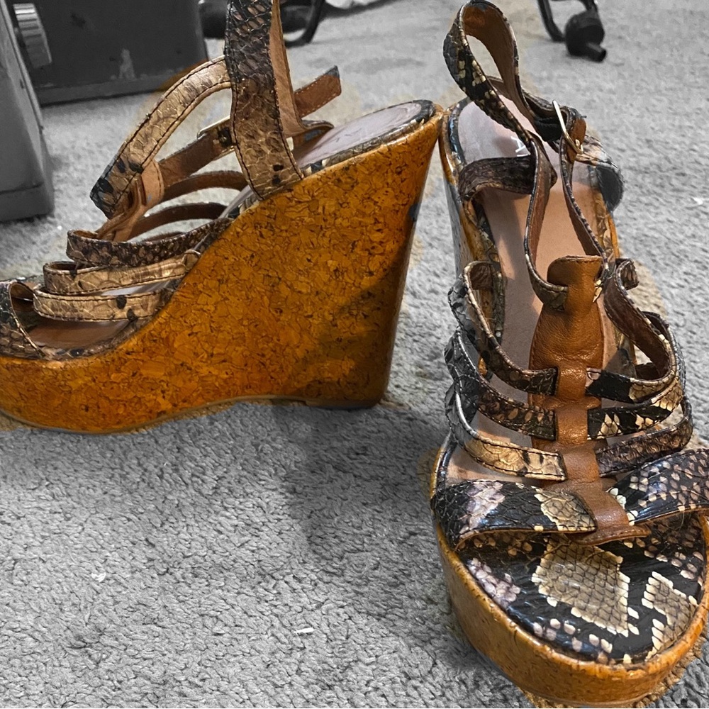 ALDO Faux Snakeskin Wedged Heels